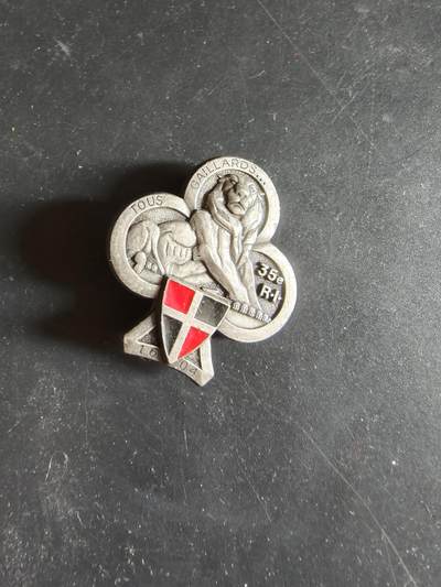 老王徽章第189期 - 法国陆军第35步兵团证章