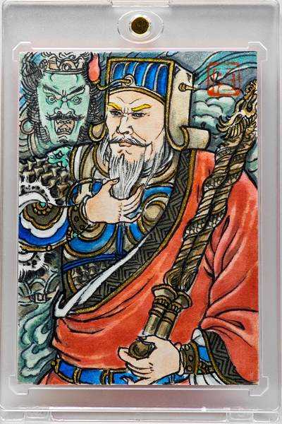 白泽拍卖卡牌手绘专场第34期（花朝去了又春分 草如茵 柳烟新） - 2025 卢艺丰手绘卡 杨林  卢艺丰签题 钤印 卡砖封装