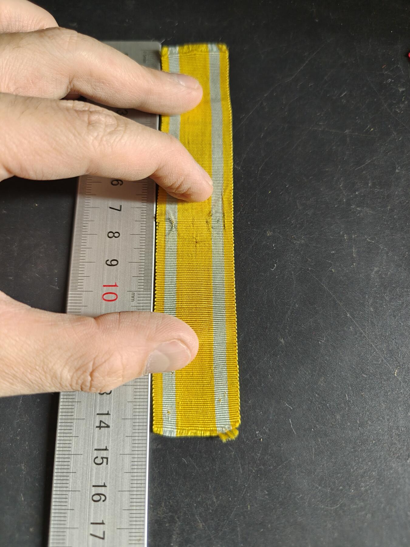 老王徽章第189期 德国一战萨克森王国腓特烈·奥古斯塔奖章绶带      14.5cm