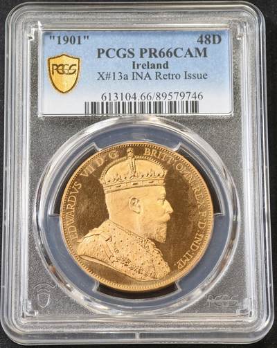 甄臻铺-世界币章拍卖（第56期），送拍享返佣金等优惠多多 - PCGS-PR66CAM 大英帝国1901-48D精制 爱七复古版铜币 425铸造量 季军分 CAMEO状态