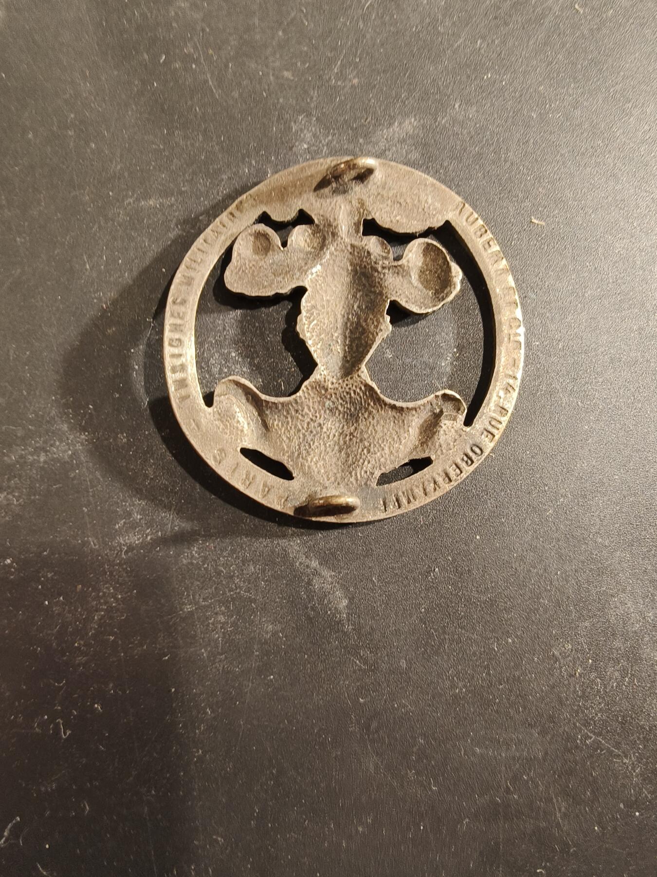 老王徽章第189期 法国装甲兵贝雷帽徽    银色