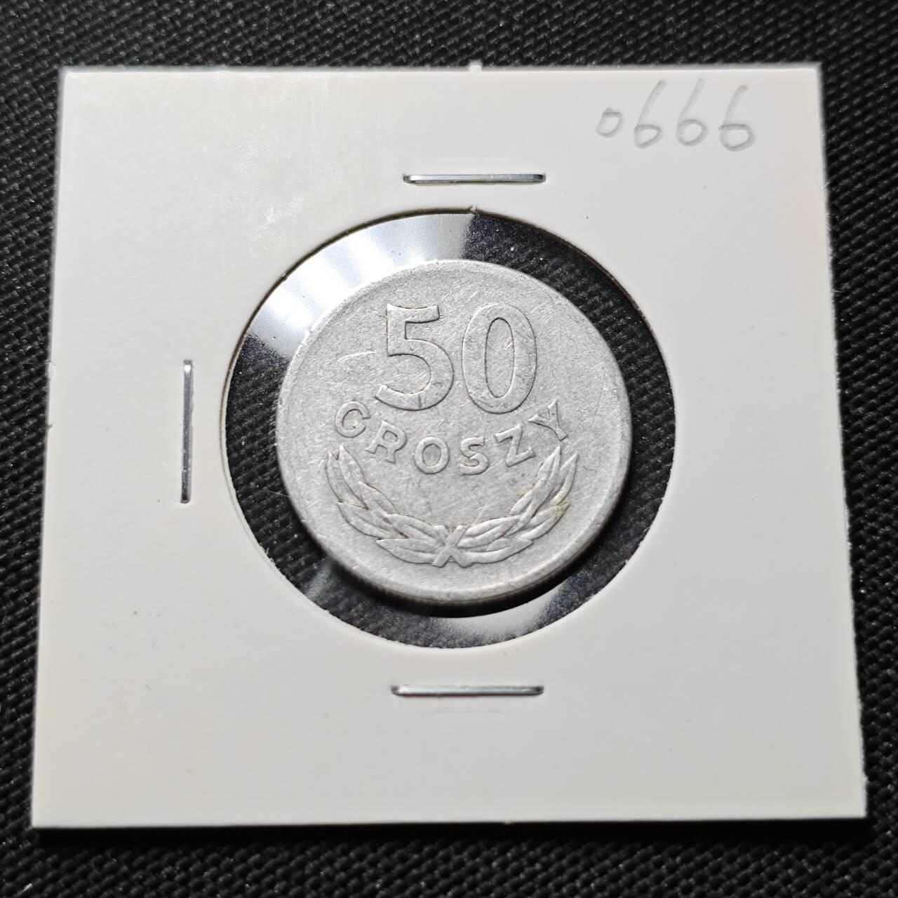 KK钱币收藏小铺  第406期 2月预留时间 周末发货  1949波兰50格罗申 少见年份