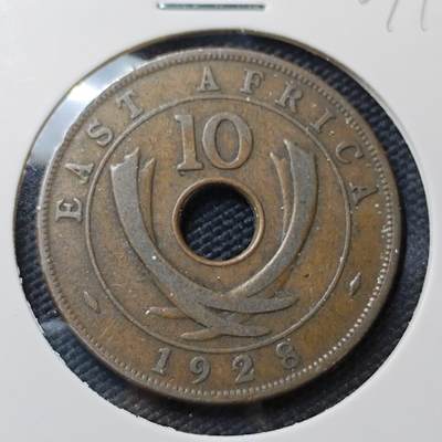 KK钱币收藏小铺  第407期 2月预留时间 周末发货 - 1928英属东非10分 