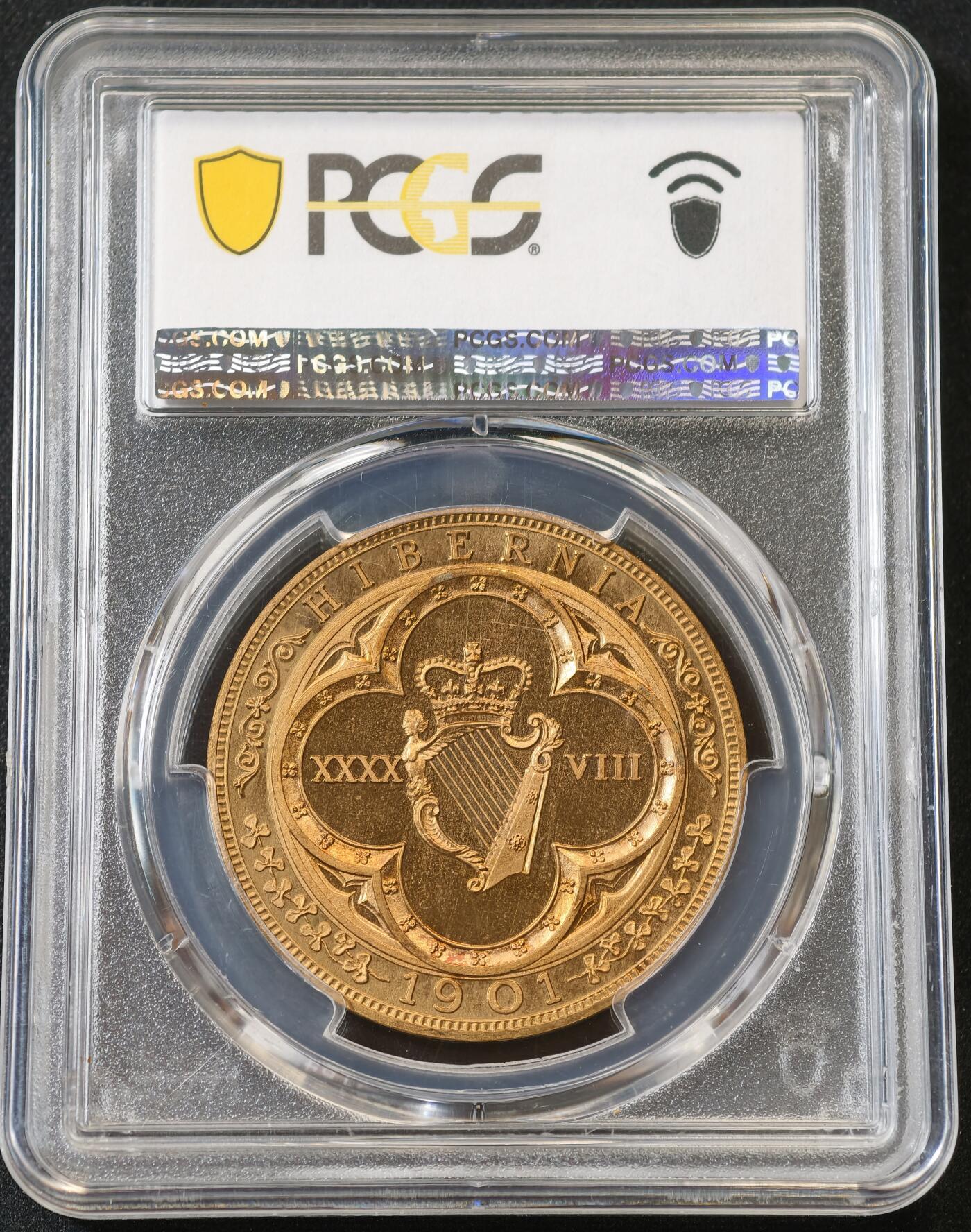 甄臻铺-世界币章拍卖（第56期），送拍享返佣金等优惠多多 PCGS-PR66CAM 大英帝国1901-48D精制 爱七复古版铜币 425铸造量 季军分 CAMEO状态