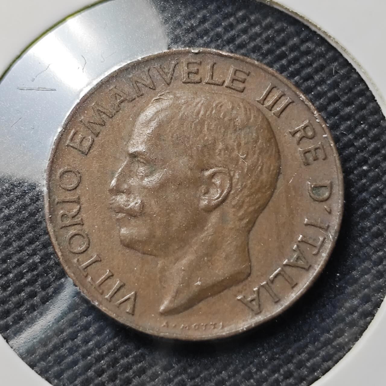 KK钱币收藏小铺  第406期 2月预留时间 周末发货  1925意大利5分铜币