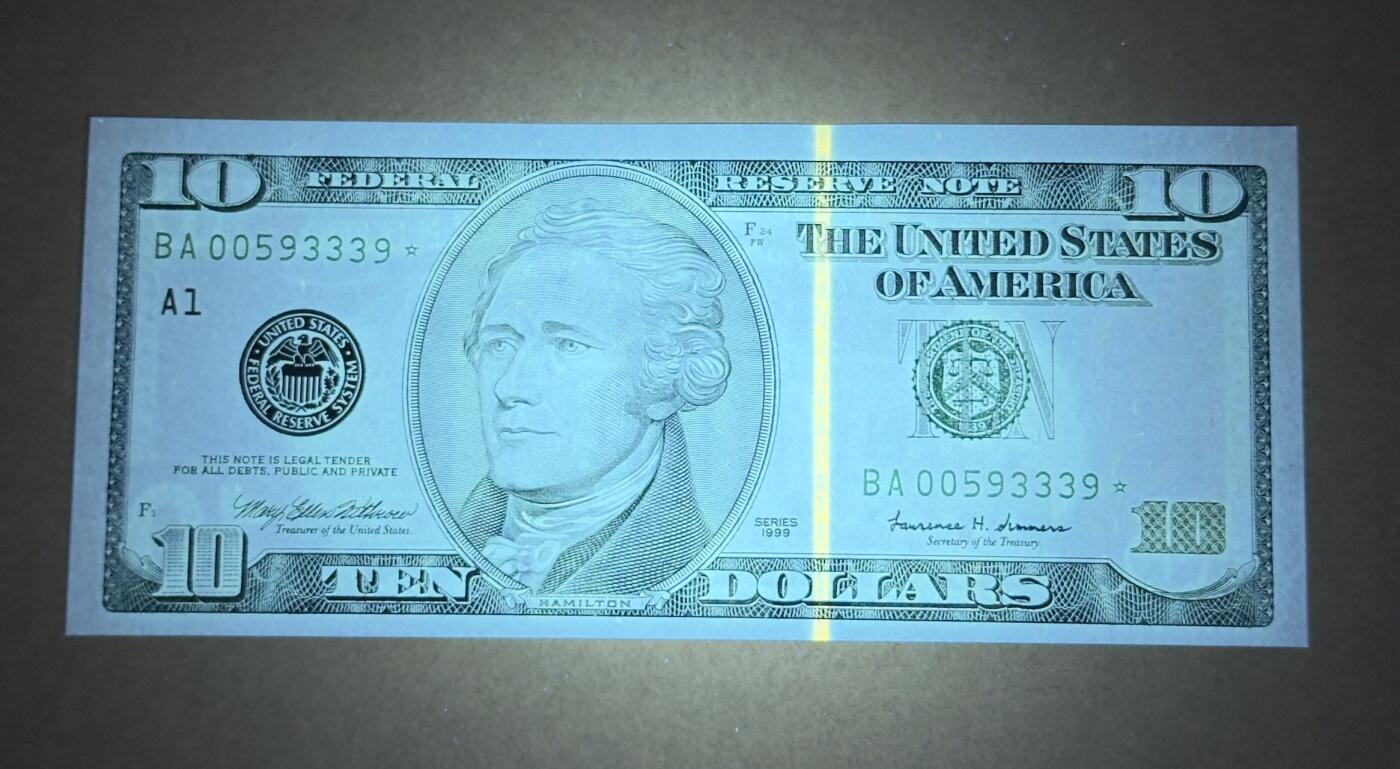 【礼羽收藏】🌏世界钱币拍卖第130期 99年首发黑白大头10美元补号无4.7豹子身尾8全新unc品相