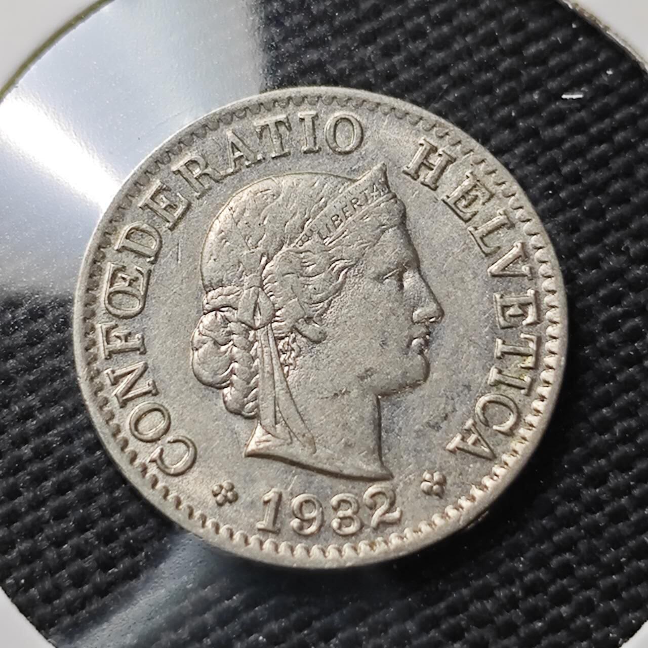 KK钱币收藏小铺  第407期 2月预留时间 周末发货  1932瑞士5分