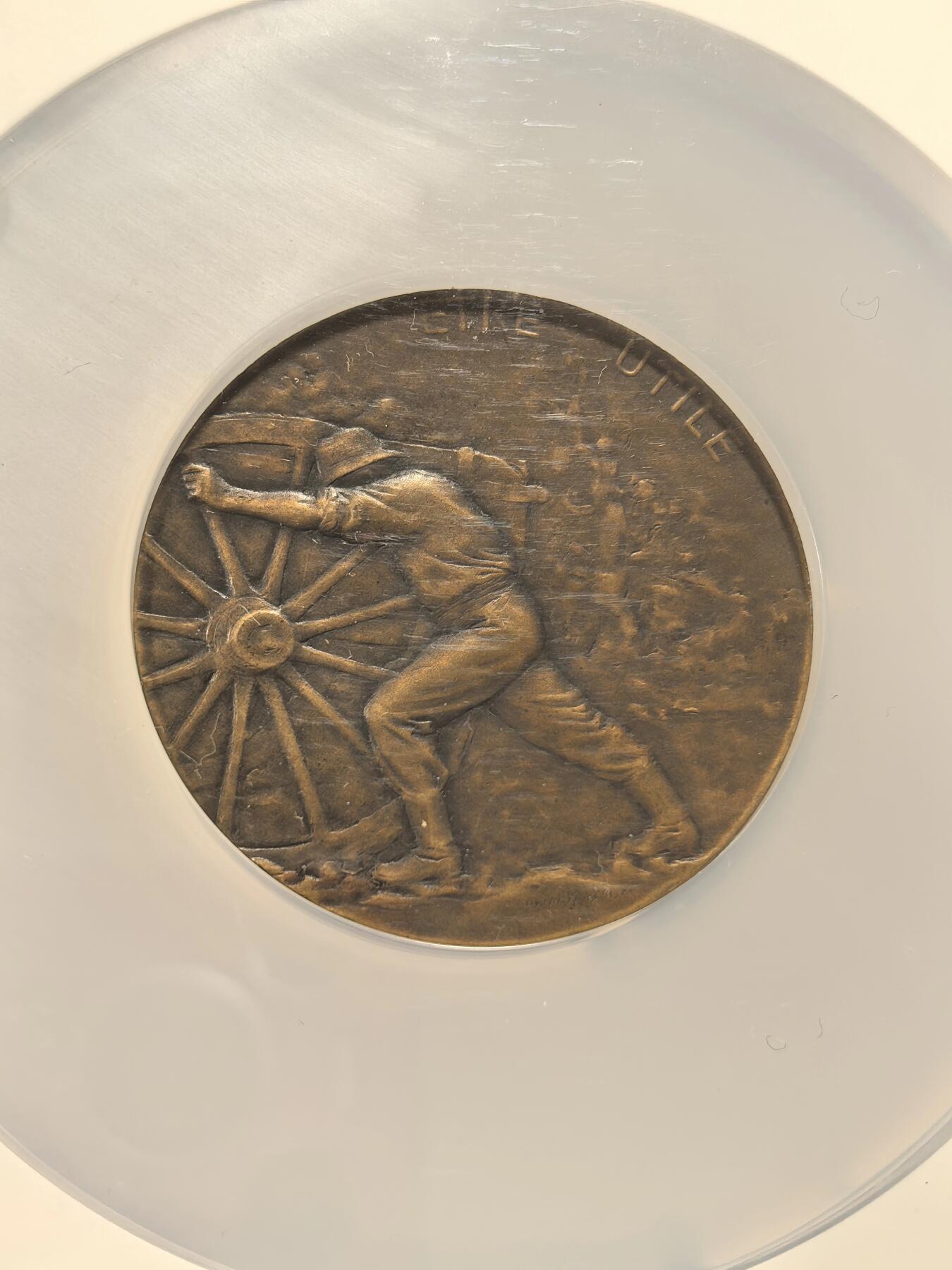 博洋堂“芳菲春韵”3月精品大拍专场暨第166期（全场包邮） NGC MS63BN 法国政治家和外交家保罗·德斯特恩内勒·德·孔斯坦纪念大铜章，50mm