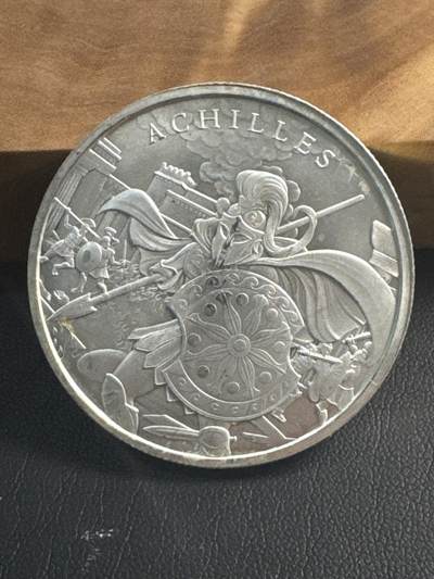 ❤️【币观天下】❤️ 第346期钱币拍卖场- 2026.3.27周五晚上6点半场 长期征集拍品  - 美国2024年传奇战士系列阿喀琉斯1盎司纪念银章，999银