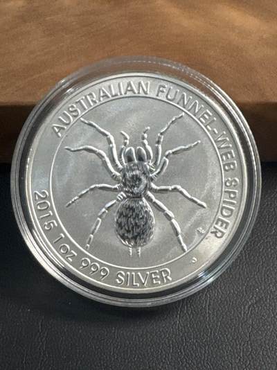 ❤️【币观天下】❤️ 第346期钱币拍卖场- 2026.3.27周五晚上6点半场 长期征集拍品  - 2015年澳大利亚漏斗网蜘蛛银币