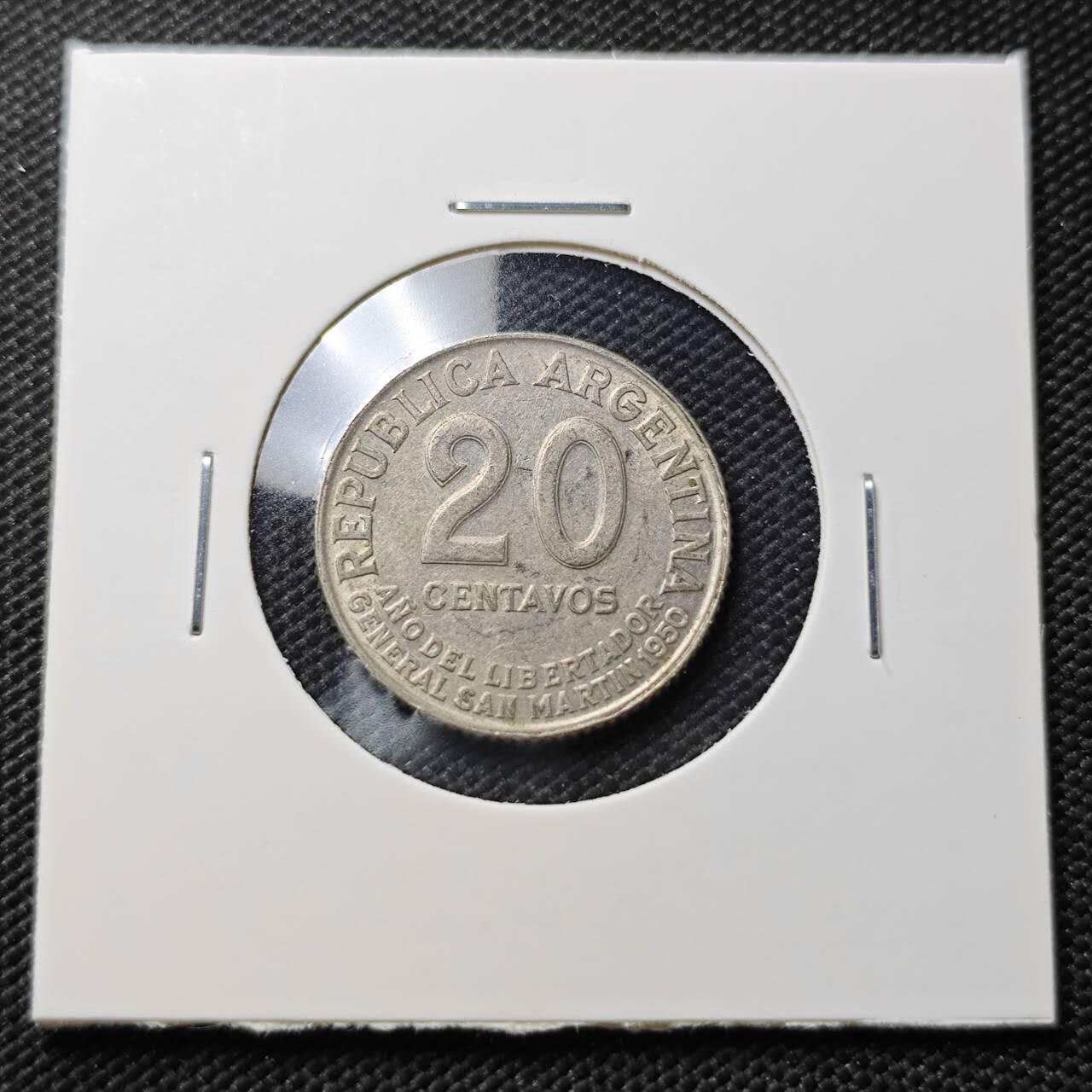 KK钱币收藏小铺  第407期 2月预留时间 周末发货  阿根廷20分纪念币