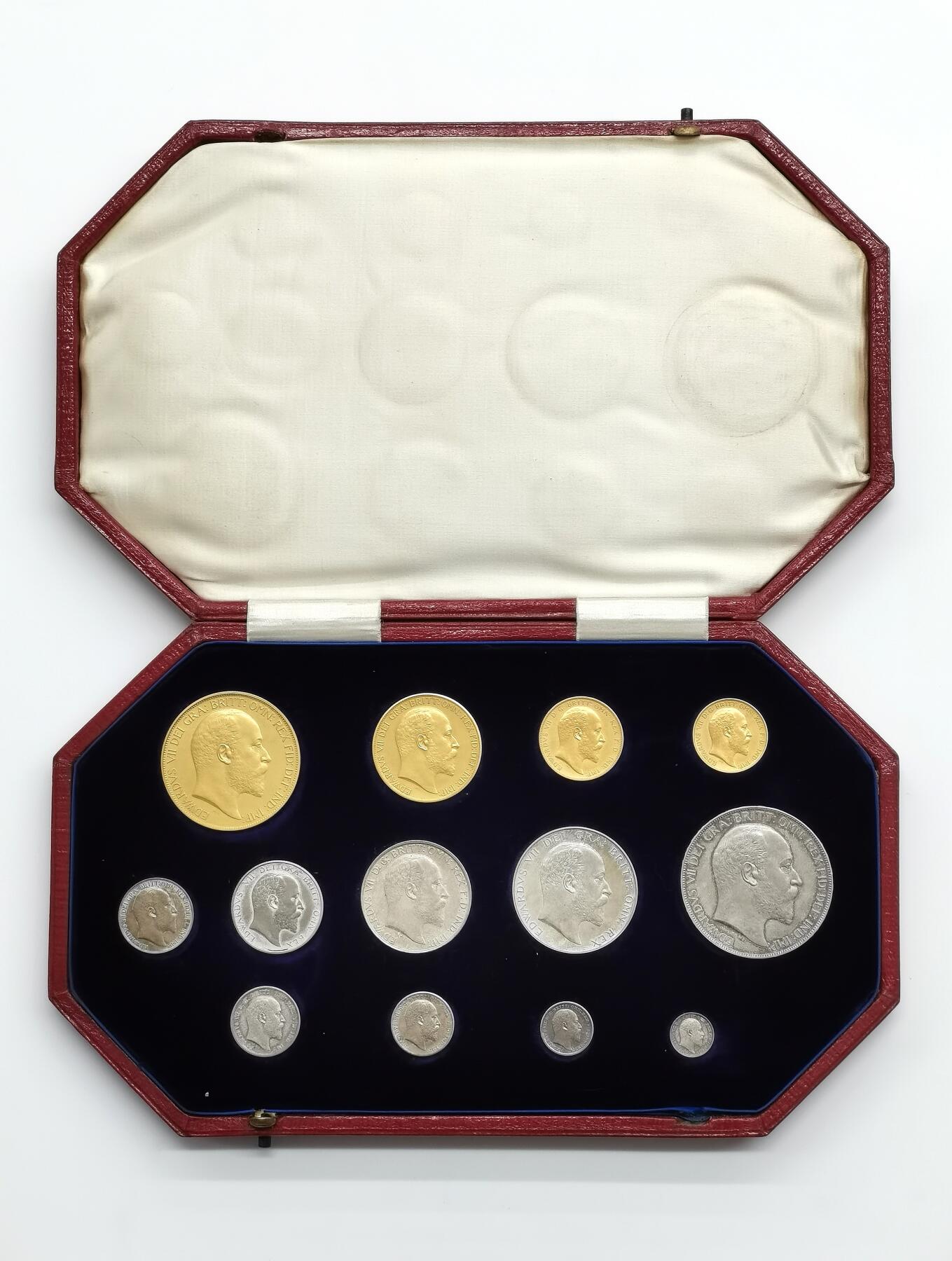 博洋堂“芳菲春韵”3月精品大拍专场暨第166期（全场包邮） 英国1902年爱德华七世Matte Proof13枚大全套原盒 全部N盒P盒高分状态