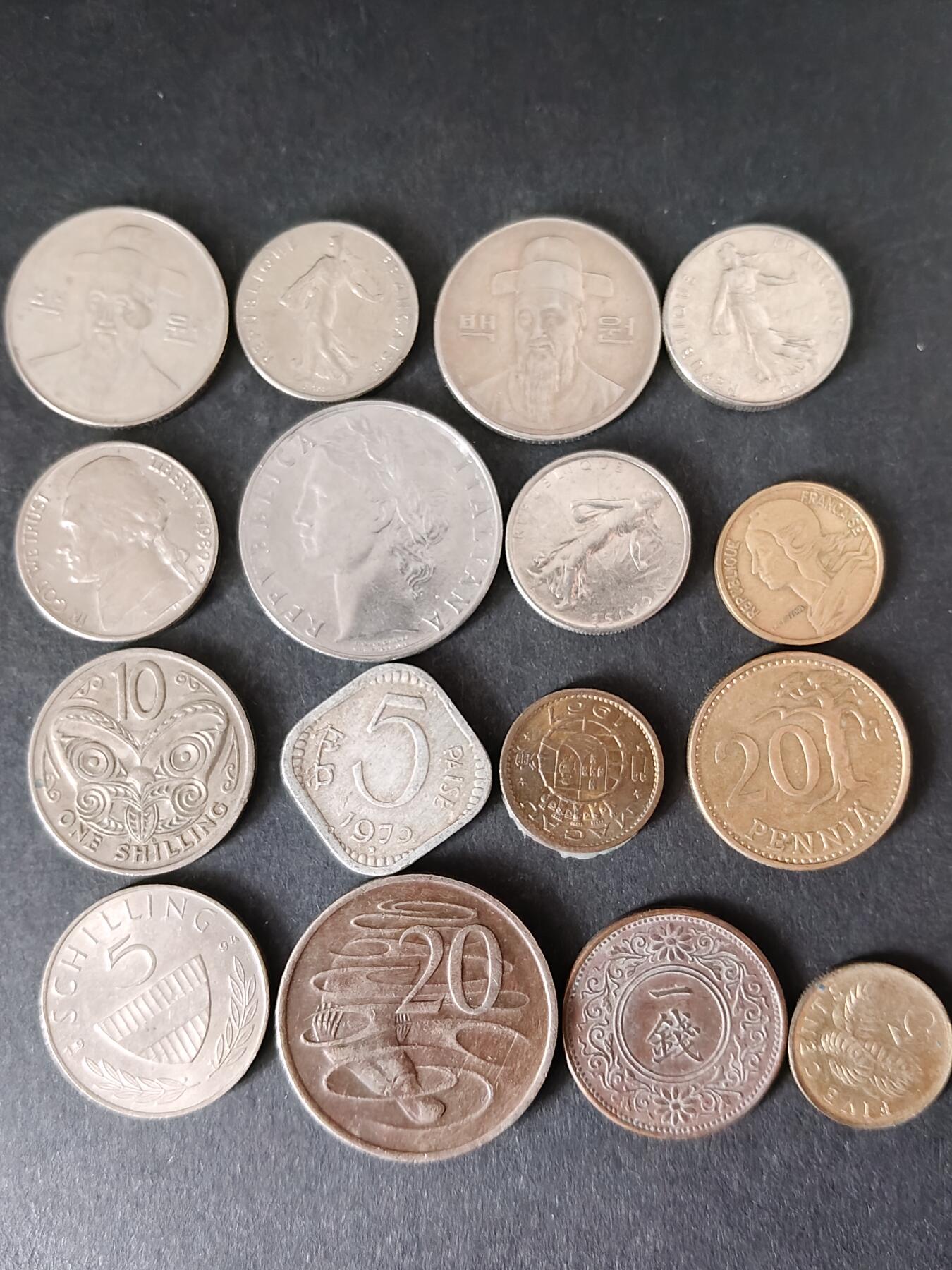 猩哥外币小铺➨【第225场】 硬币16个