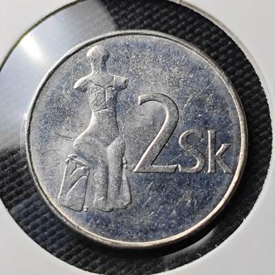 KK钱币收藏小铺  第406期 2月预留时间 周末发货 -  斯洛伐克2克朗