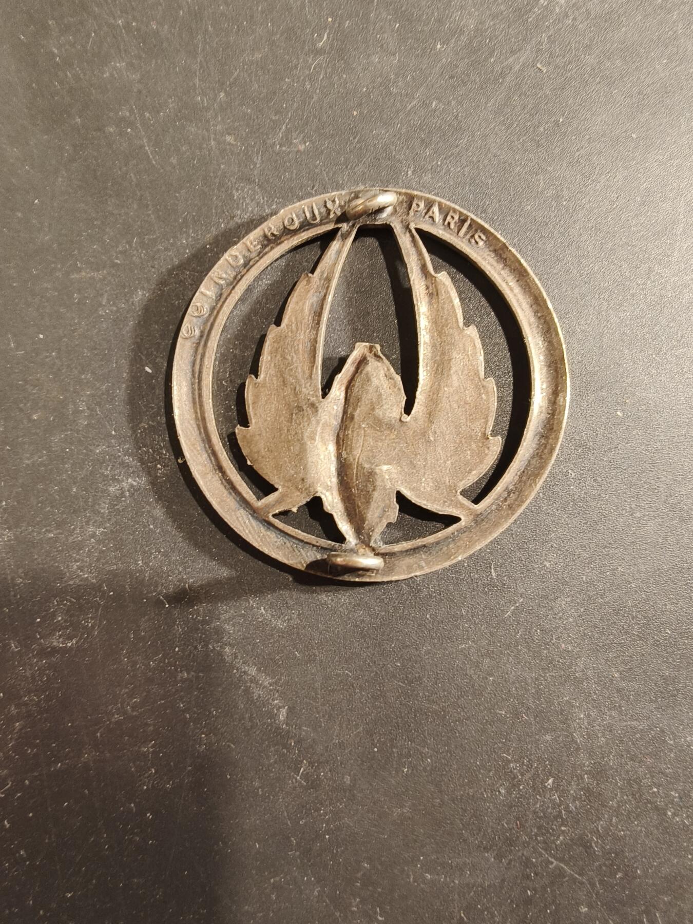 老王徽章第189期 法国铁路运输兵贝雷帽徽   银色