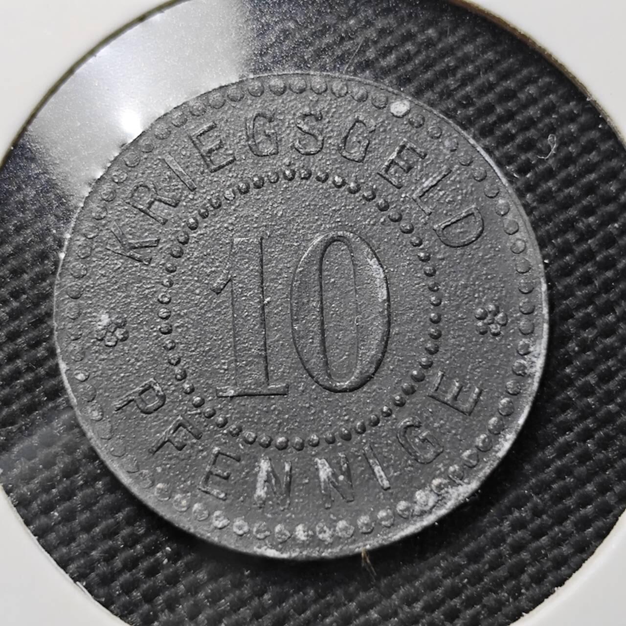 KK钱币收藏小铺  第406期 2月预留时间 周末发货  德紧10芬尼代币