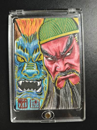 天玑星卡拍第182期《3.30周一截拍》持续收拍收评中 满赠卡需备注 - 【手绘卡】居子 关羽 手绘卡