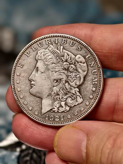 抚柳草堂-第十九期章牌钱币  奖章勋章限时免佣 满百包邮 放漏专场 - 1921美国摩根1美元大银币 重26.7g 流通美品温润柔美