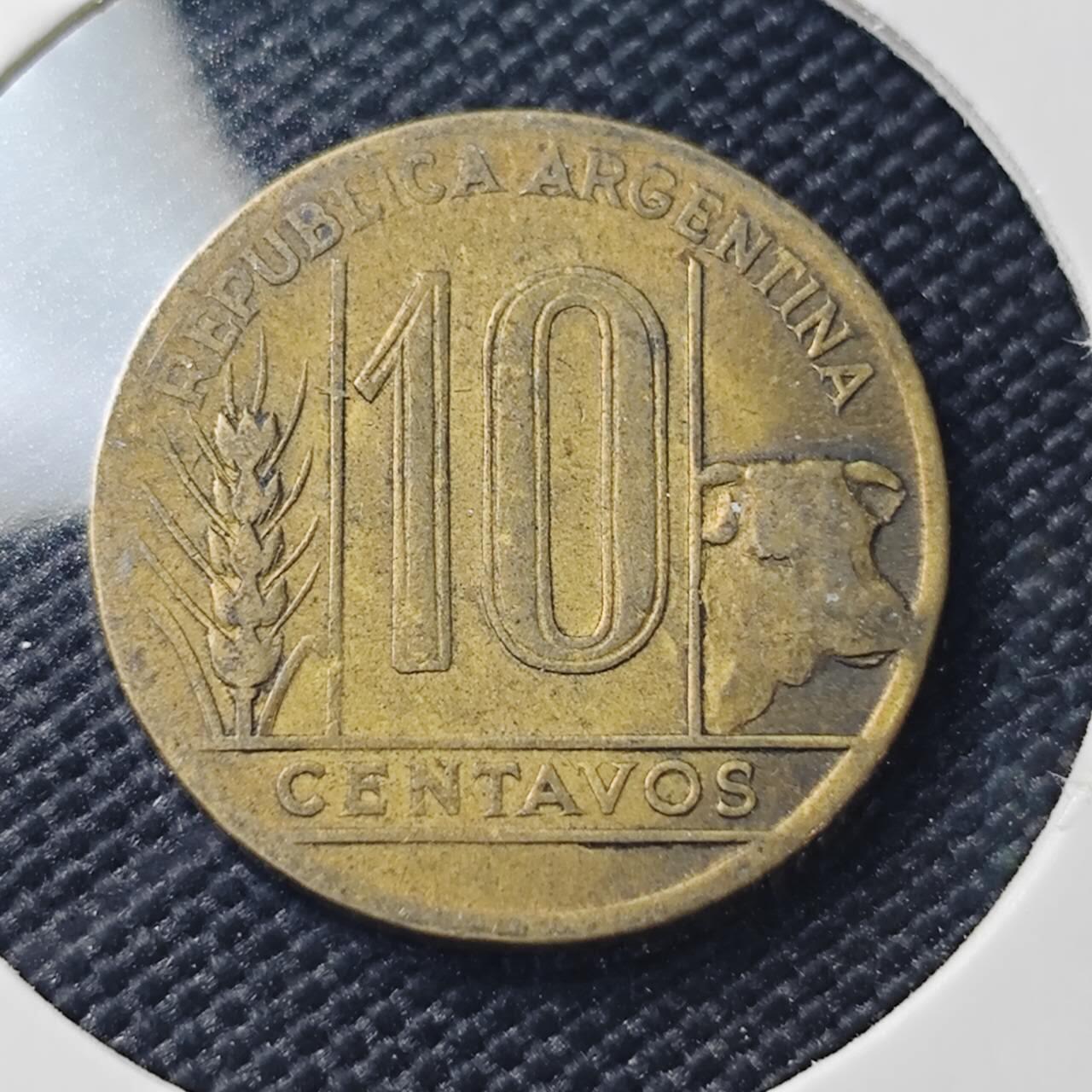 KK钱币收藏小铺  第407期 2月预留时间 周末发货  阿根廷10分铜币