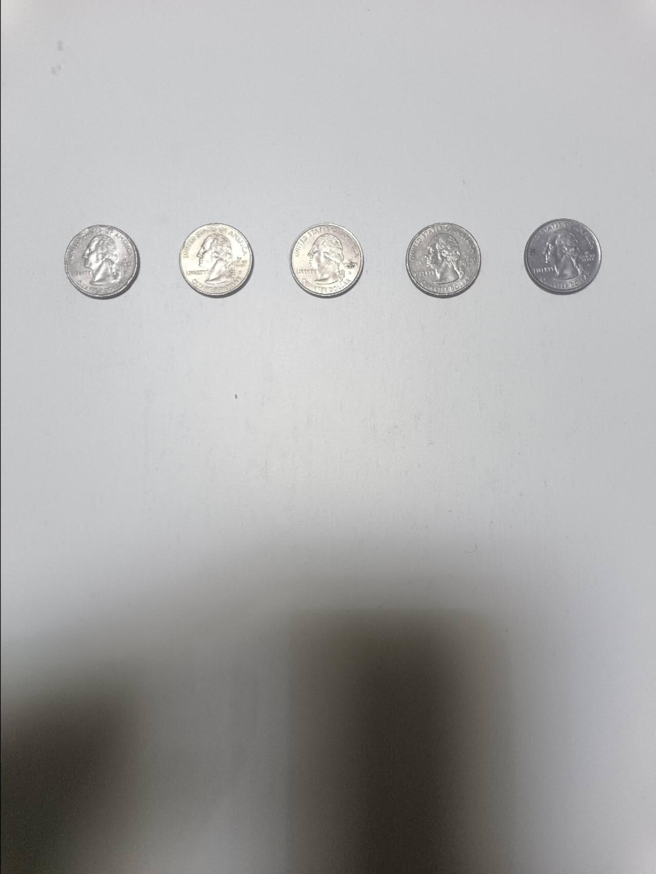 【20260328】非全新纸币和硬币第350场 美国5枚硬币