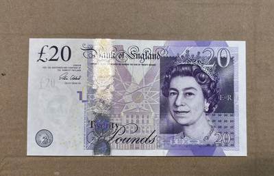 【礼羽收藏】🌏世界钱币拍卖第130期 - 英国F序列20镑 品相基本全新