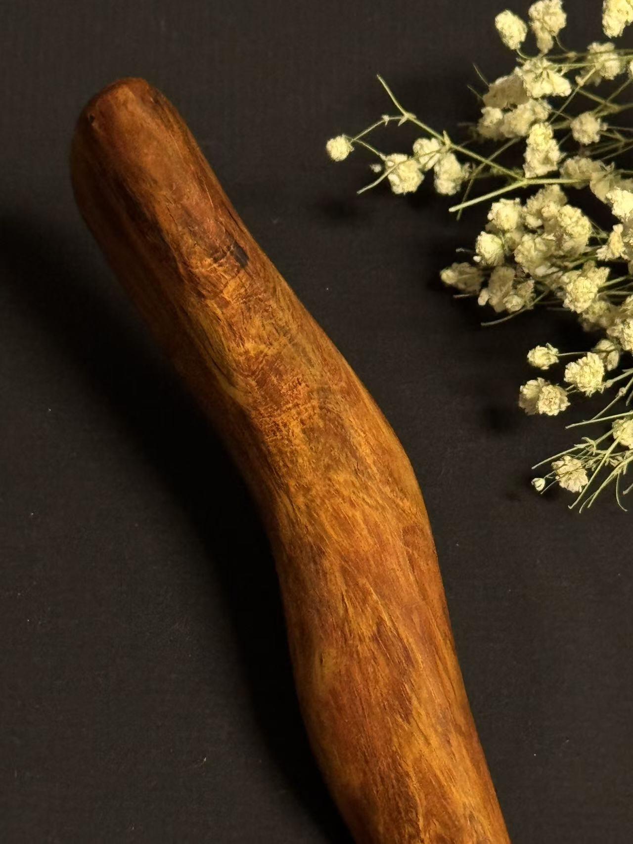 零元拍：NO.5海南黄花梨随形文玩把玩棍，尺寸约：40/3.7/2.4CM