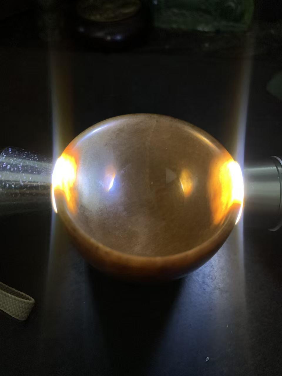 精美天然缅甸树化玉（木化玉）手工打磨小碗一个！