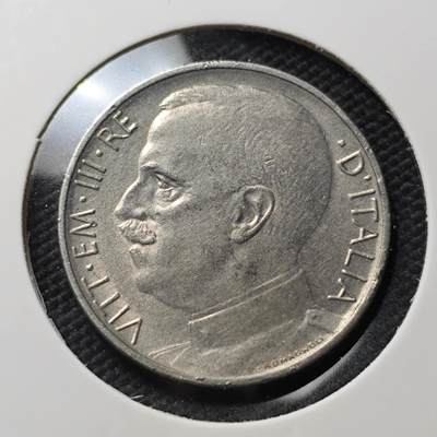 KK钱币收藏小铺  第406期 2月预留时间 周末发货 -  1925意大利50分 四狮子镍币