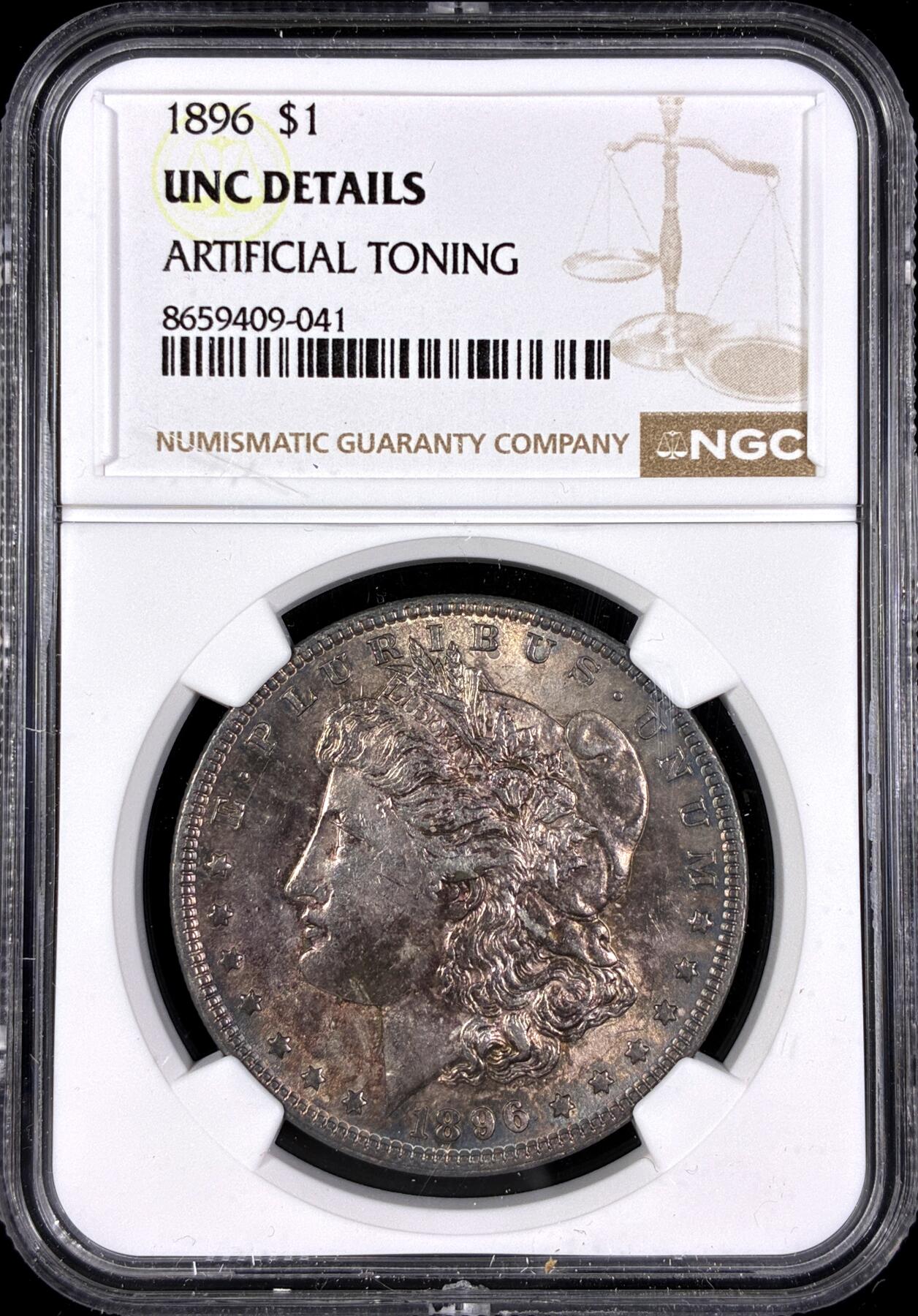 【雨安】【直播拍卖】【第0130期-评级币章】2026-03-28 周六 19:30 (金价981.33, 银价17.11) [评级美洲] USA 美国 1美元 (1878-1921) 摩根 1896年  NGC-UNC