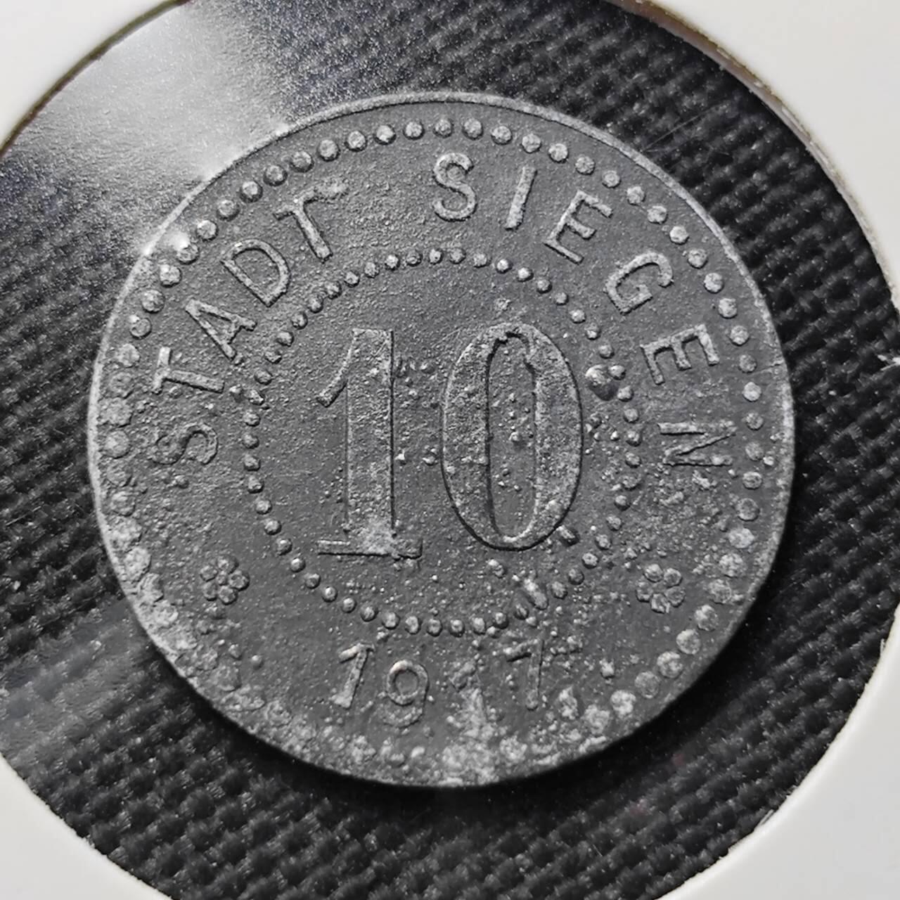 KK钱币收藏小铺  第406期 2月预留时间 周末发货  德紧10芬尼代币