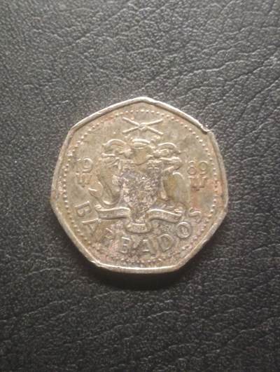 荟藏特别场次第十二期——“社长的硬币堆” - 巴巴多斯1989年1元 巴巴多斯元币值是美元一半