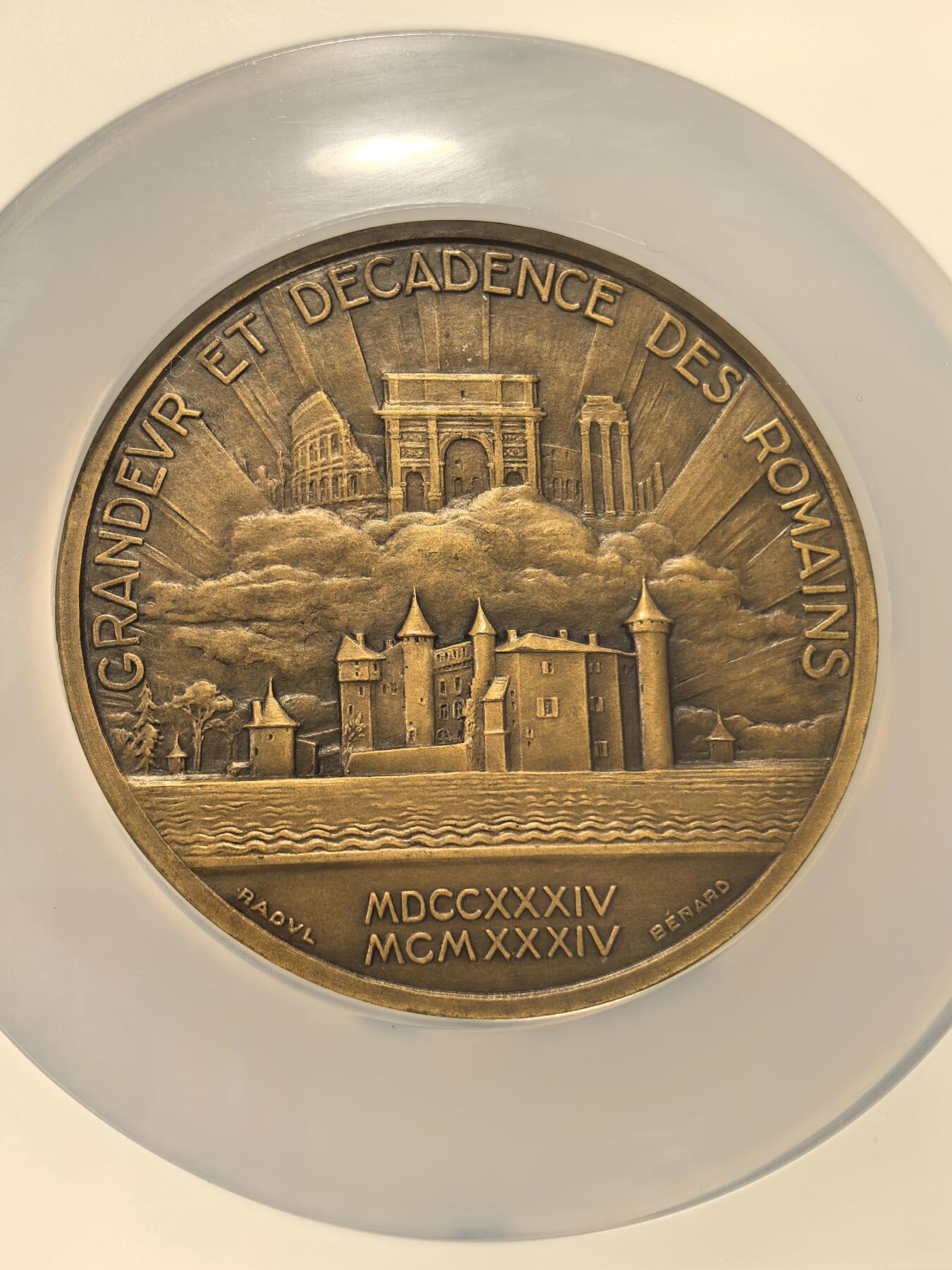 博洋堂“芳菲春韵”3月精品大拍专场暨第166期（全场包邮） NGC MS64BN 法国1934年纪念孟德斯鸠《罗马盛衰论》发表200周年纪念大铜章