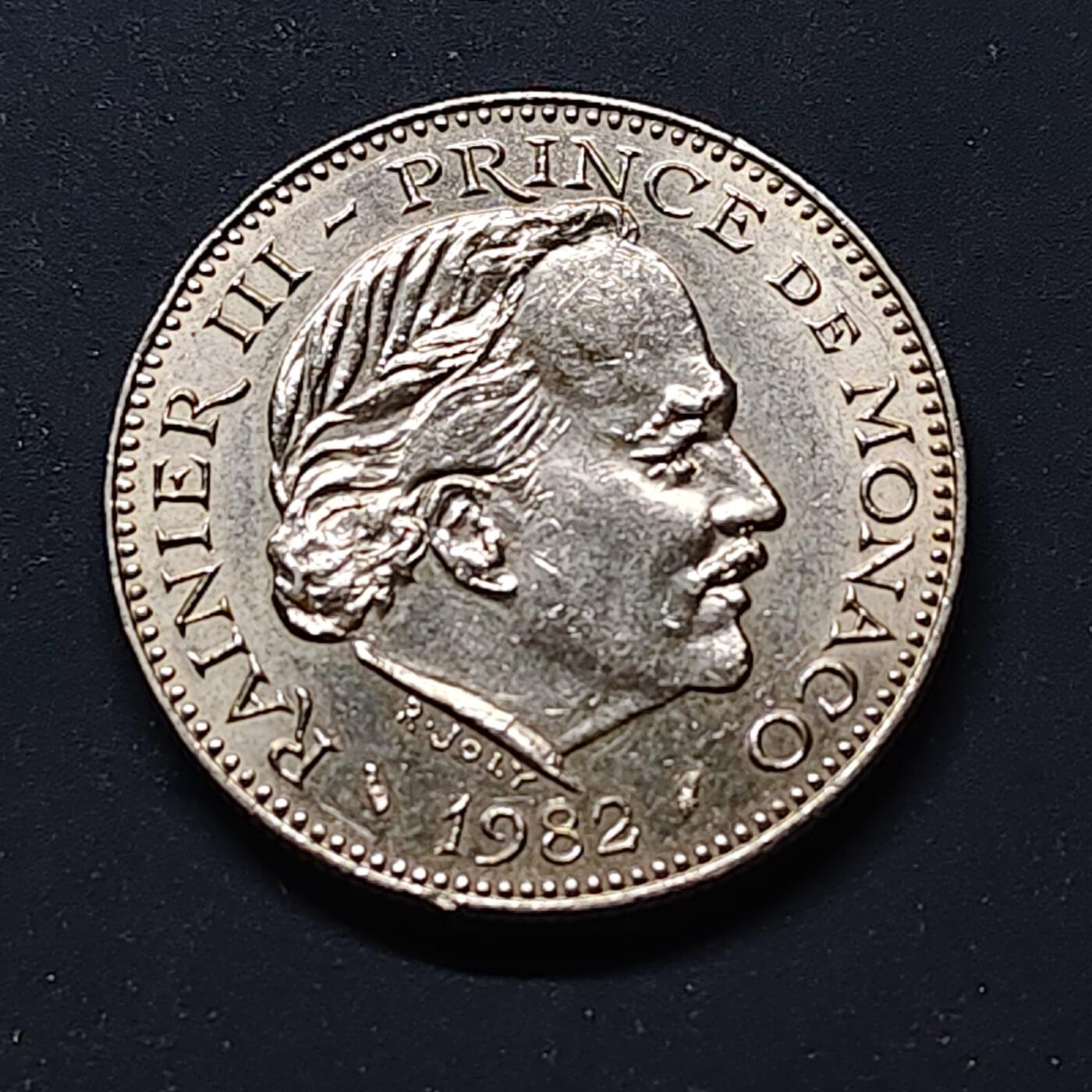 【全场包邮】纯粹捡漏拍514场 摩纳哥1982年雷尼尔三世5法郎