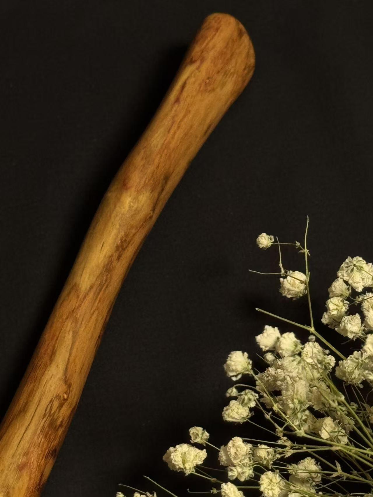 零元拍：NO.1海南黄花梨随形文玩把玩棍，尺寸约：50/2.5CM