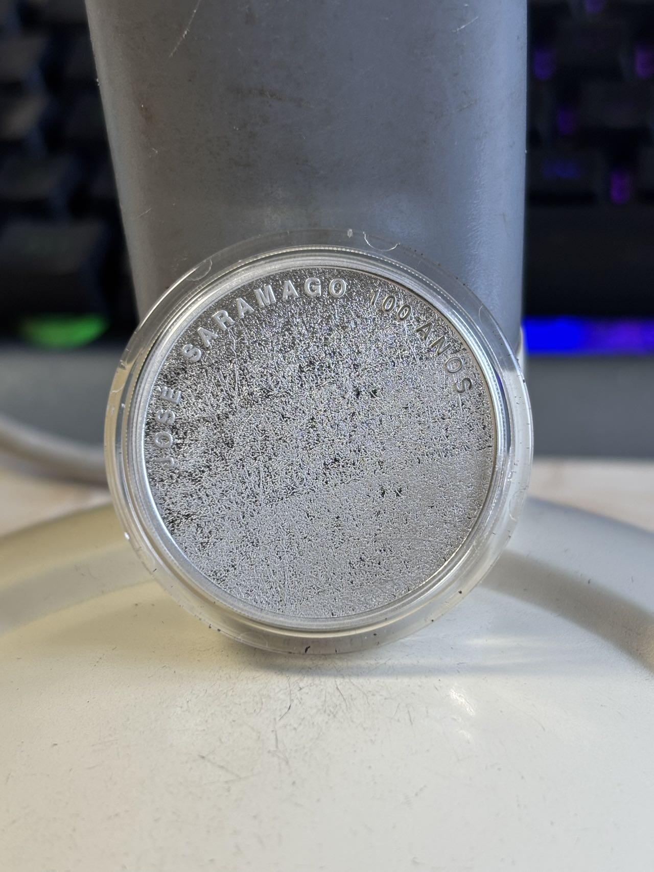 第195期拍卖 葡萄牙2022年何塞·萨拉马戈诞生百年精制纪念银币13.5克，925银，发行30000枚