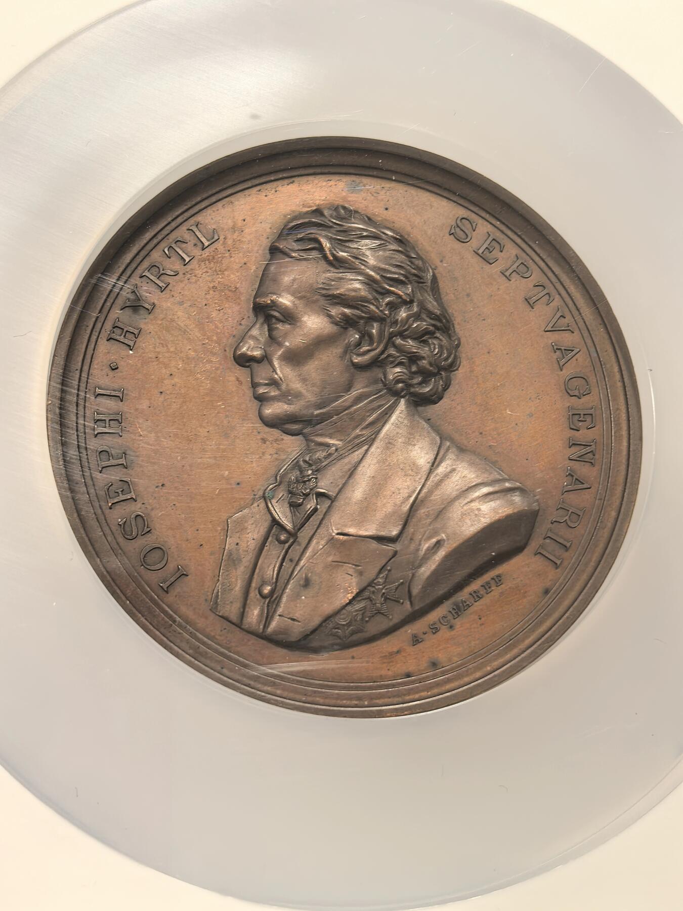 博洋堂“芳菲春韵”3月精品大拍专场暨第166期（全场包邮） NGC MS62BN 奥地利1880年约瑟夫·赫特尔诞辰70周年纪念大铜章