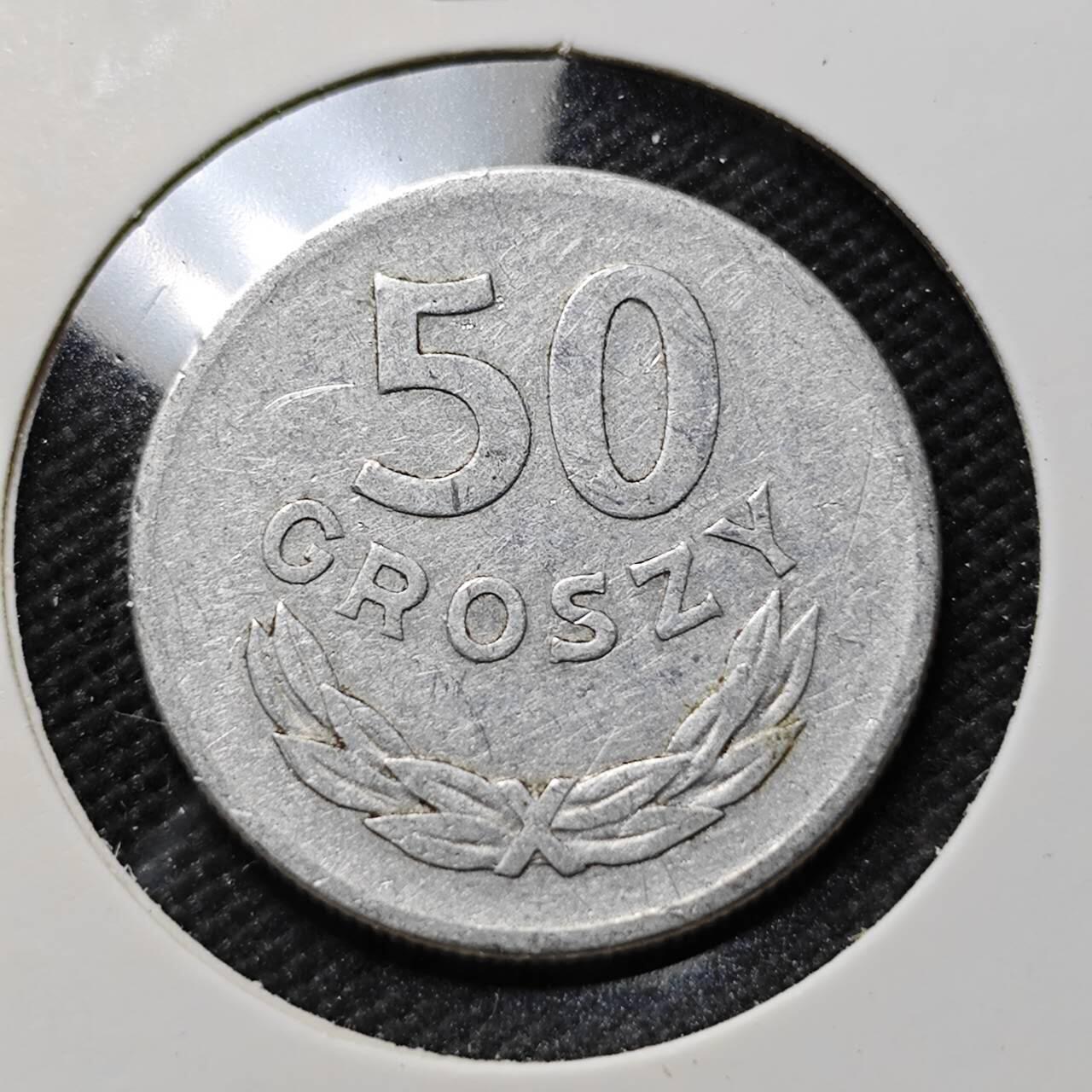 KK钱币收藏小铺  第406期 2月预留时间 周末发货  1949波兰50格罗申 少见年份