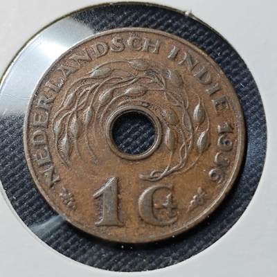 KK钱币收藏小铺  第406期 2月预留时间 周末发货 -  1936荷属东印度一分铜币