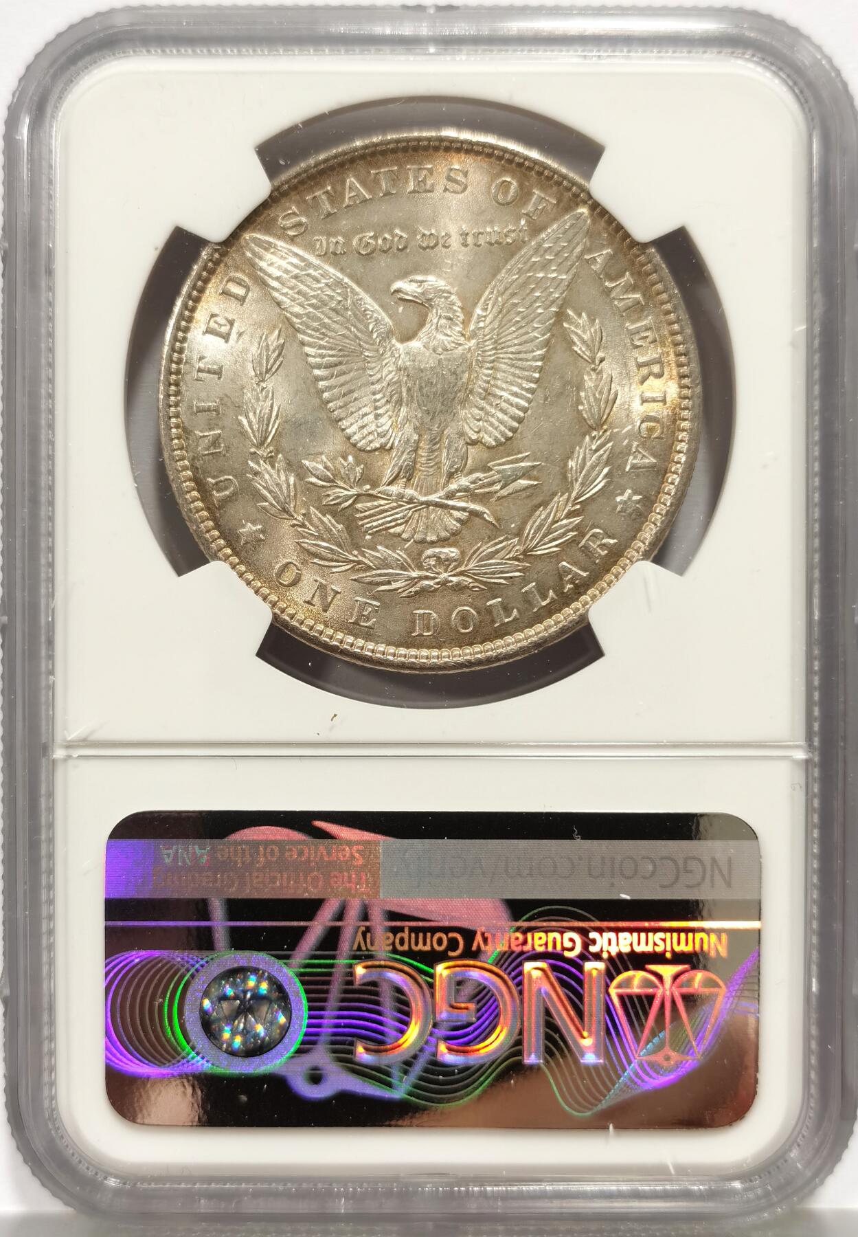 博洋堂“芳菲春韵”3月精品大拍专场暨第166期（全场包邮） NGC MS64 美国1896年摩根1美圆银币 黄油彩