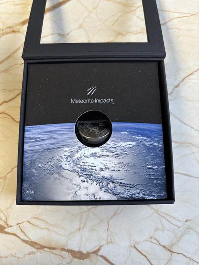 第195期拍卖 - 库克2021年镶嵌墨西哥索诺拉州拉西埃内加陨石银币，999银，1盎司，发行2500枚，有氧化