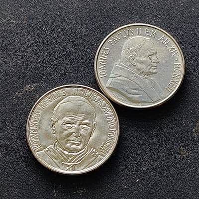 【全场包邮】纯粹捡漏拍514场 - 梵蒂冈各年份50里拉不同版本2枚一组