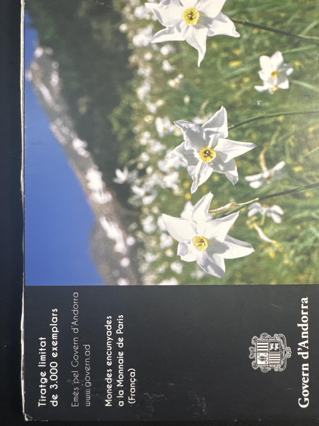 ❤️【币观天下】❤️ 第346期钱币拍卖场- 2026.3.27周五晚上6点半场 长期征集拍品  安道尔2021年 首枚1.25欧元纪念币 国花水仙及大桥2枚套装BU卡 发行量3000