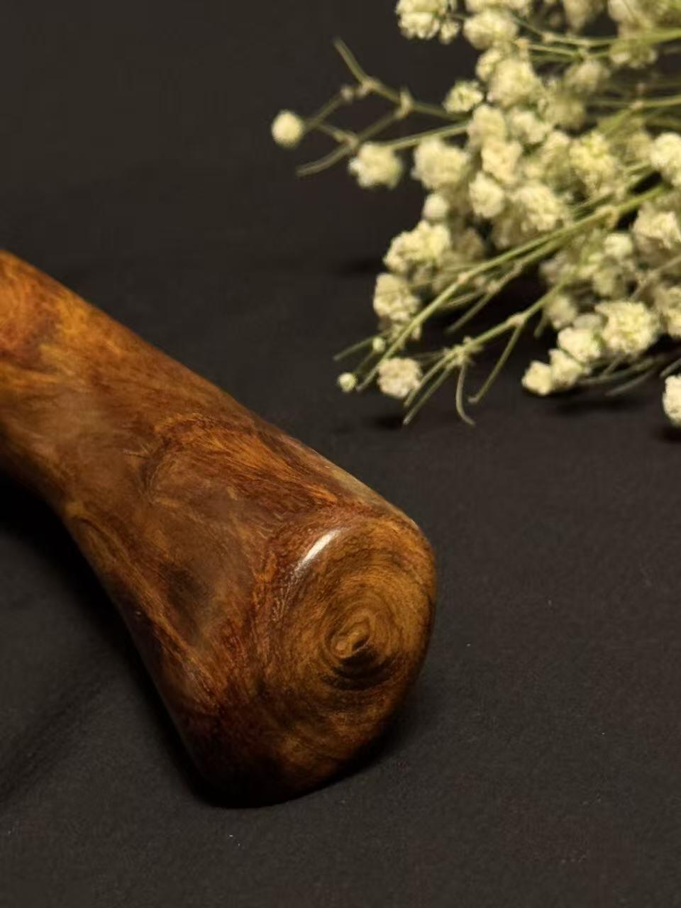 零元拍：NO.5海南黄花梨随形文玩把玩棍，尺寸约：40/3.7/2.4CM