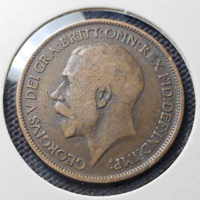 KK钱币收藏小铺  第406期 2月预留时间 周末发货 -  1916英国半便士铜币