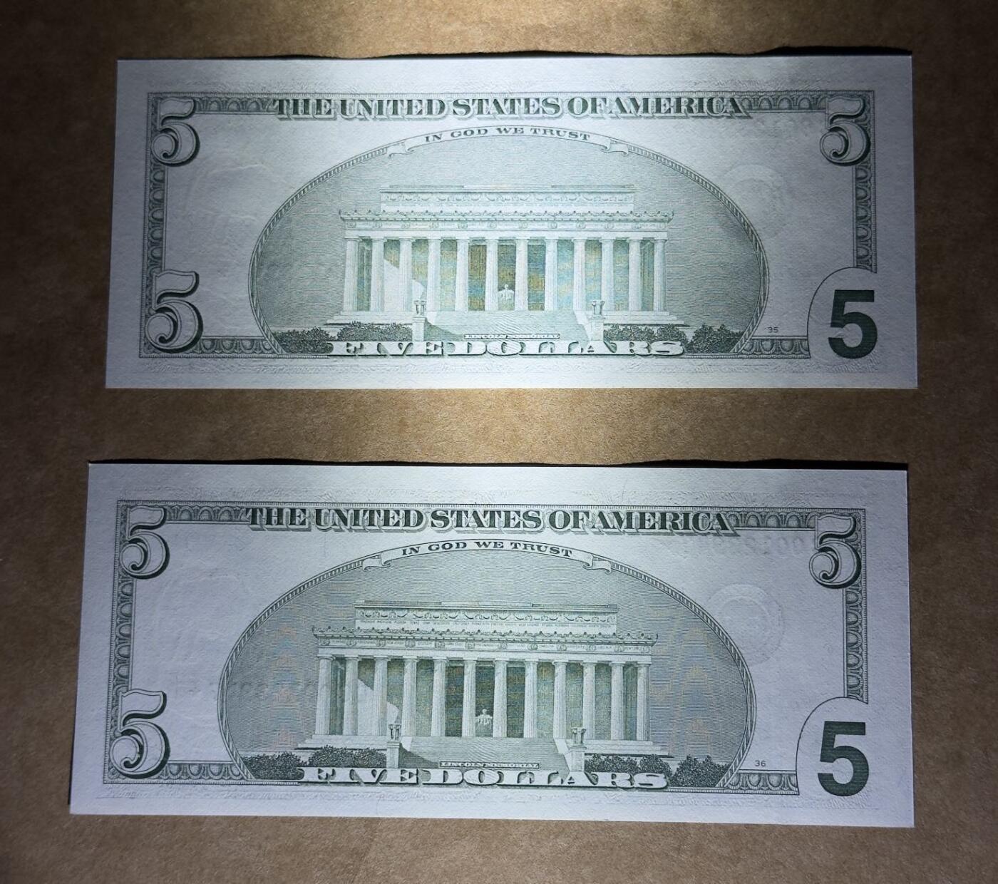 【礼羽收藏】🌏世界钱币拍卖第130期 03年黑白大头5美元补号连号全新unc品相