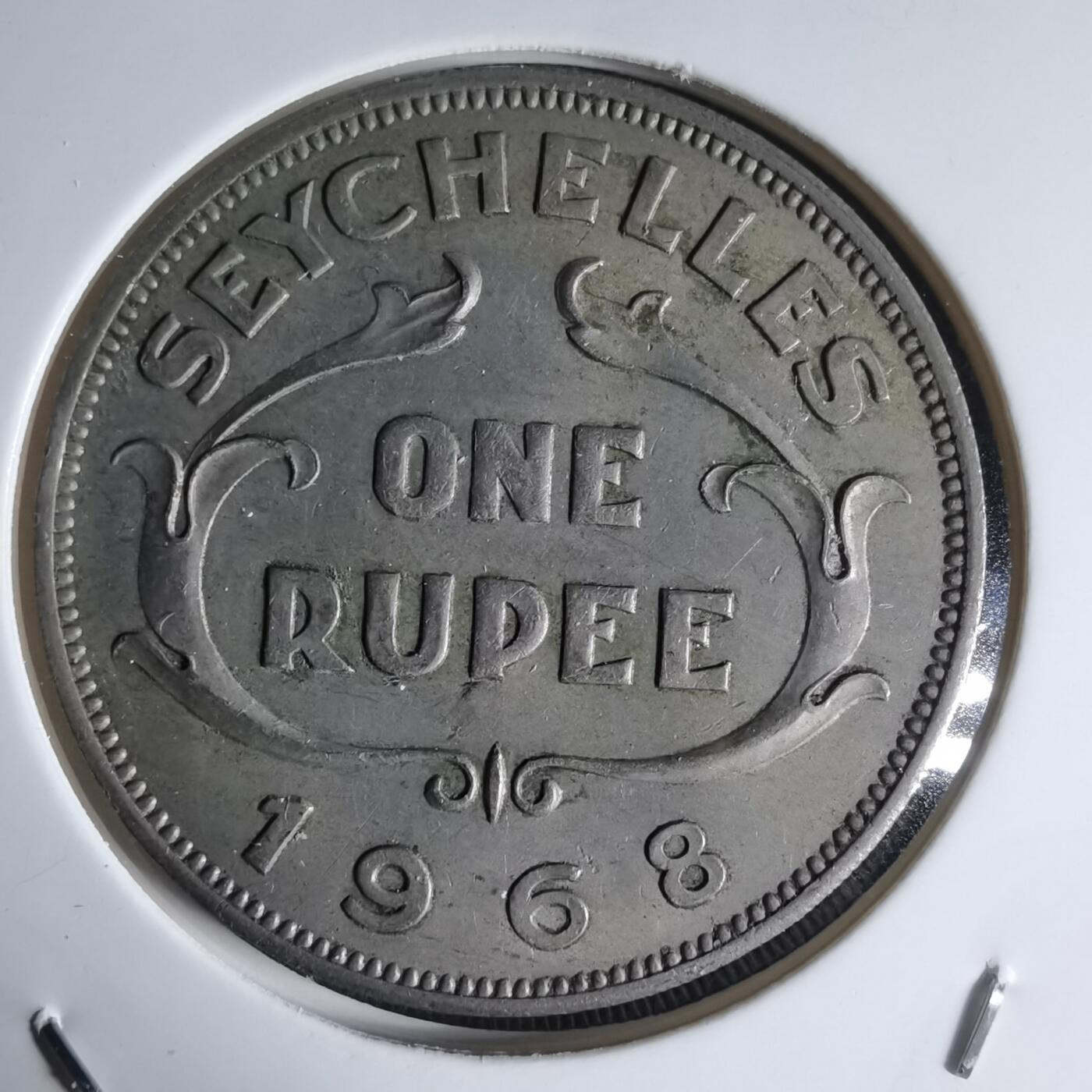 沼泽如烟--第1032场 塞舌尔1968年1卢比