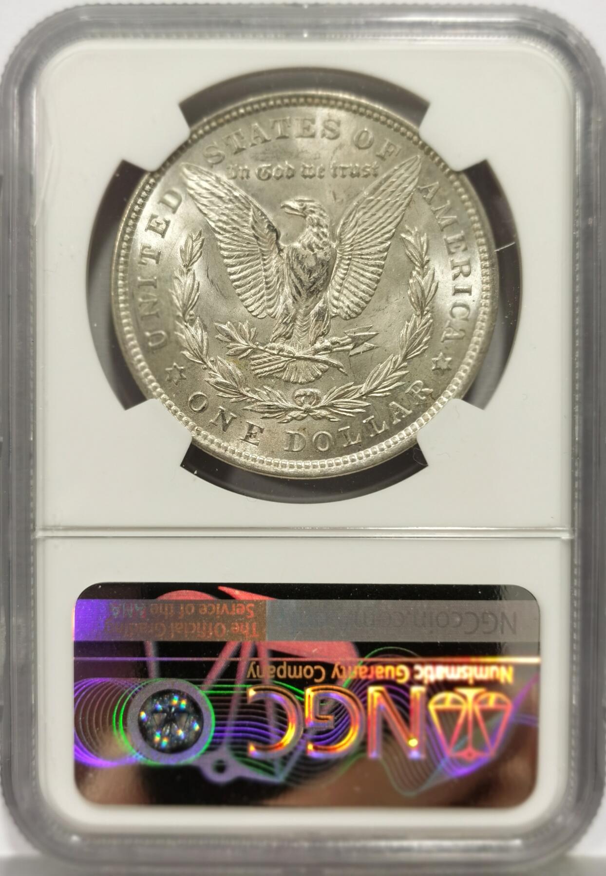 博洋堂“芳菲春韵”3月精品大拍专场暨第166期（全场包邮） NGC MS64 美国1921年摩根银币，极美原光好品，底板状态上佳。