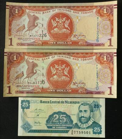 【游宝拍卖】丙午马年第15期 - 特多 尼加拉瓜 UNC/UNC-