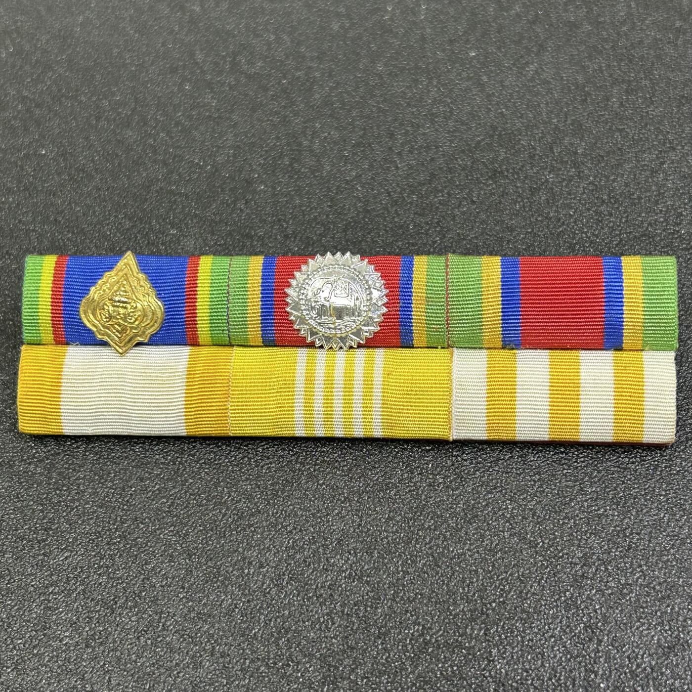 西秦中古拍卖第八十一期  泰国将官6格略 二等王冠勋章、三等白象勋章、长期服役奖章、皇太子加冕奖章、皇太子陛下60岁奖章、泰皇拉玛十世登基大典奖章