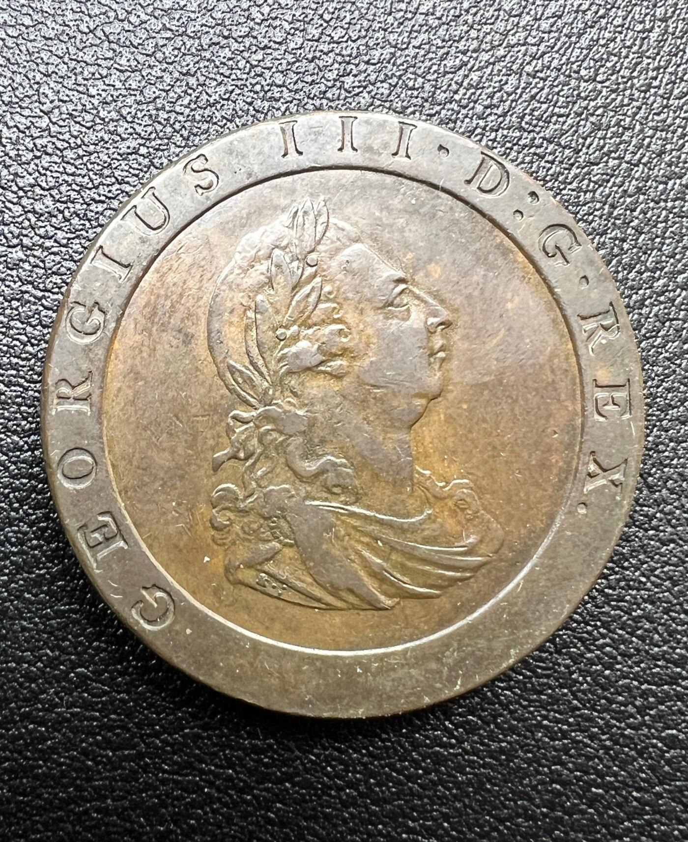 1797 年英国乔治三世 1 便士铜币 不列颠女神 西洋古币真品